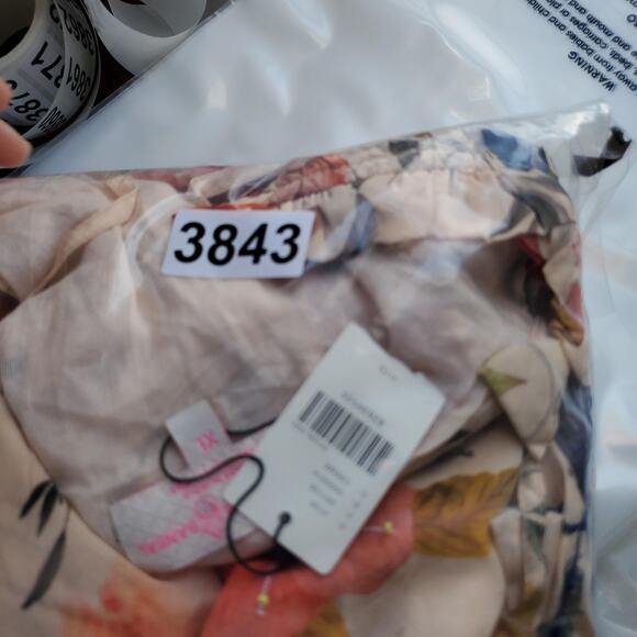 Siddhartha Bansal Dress Womens XL Cream Floral Boho Long Sleeve Anthropologie - Picture 9 of 9